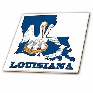 3drose CT 58739?_ 4?Louisiana State Flag in theȥ饤륤ʽޥåפʸΥߥå롢12-in