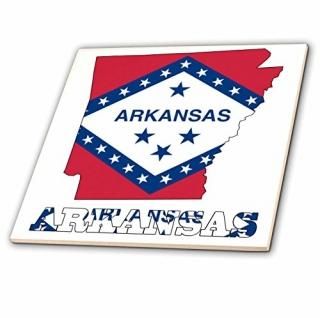 3drose CT 58722?_ 4?Arkansas State Flag in theȥ饤ޥåפʸ󥽡Υߥå롢12-inc