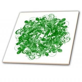 3drose CT 180516?_ 3?A Stylized Spring Wreath Made of Leaf and Floral forms-cera