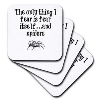 set-of-4-Soft - 3dRose cst_178708_1 Nothing to Fear But Fear Itself.And Spiders 