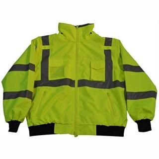 Petra Roc LBJ-C3-XL Jacket Lime ANSI-ISEA & EN471 Class 3 Waterproof Bomber Jack