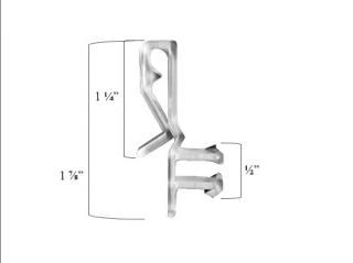 6 Pack of Hidden Valance Clips