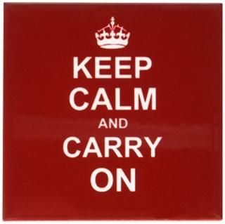 set-of-8-Ceramic - 3dRose cst_157762_4 Keep Calm and Carry On-White Text on Vint