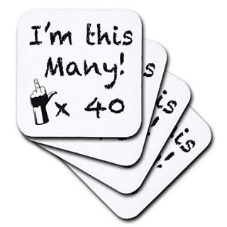 set-of-8-Soft - 3dRose cst_157359_2 I'm This Many X40 Soft Coasters Set of 8
