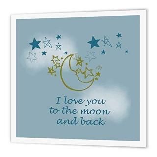 3dRose ht_155825_1 I Love You to The Moon and BackǮžǺࡢ8 x 8