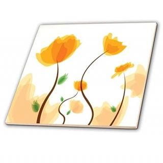 3drose CT 153037?_ 4塼Papery Poppy Flowers Inߥå롢12?