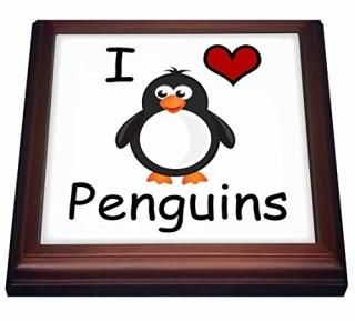 3dEvaDane??̡??I Love Penguins?? 8 x 8 trv_123042_1