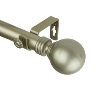 Window Decorative Hardware Globe Curtain Rod 120 - 170 Light Gold