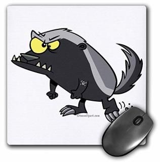 3drose LLC 8?x 8?x 0.25Mean Honey Badger Cartoon Characterޥѥå MP _ 104254?