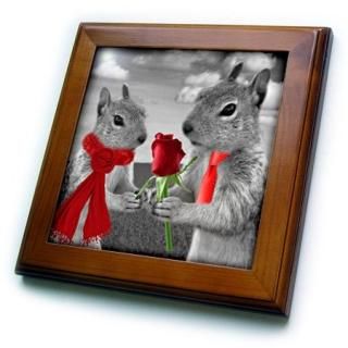 3drose Ft 101826?_ 1?Squirrel Couple in love withåɥ֥åȥۥ磻photograph-frame