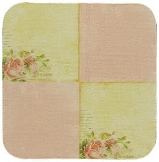 set-of-8-Soft - 3dRose cst_99160_2 Pink Roses Vintage Collage Art-Soft Coasters 