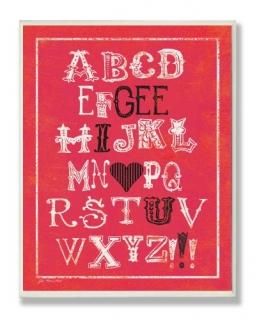 The Kids Room by Stupell I Love You Alphabet Rectangle Wall Plaque by The Kids R
