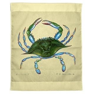 Coastal Blue Crab Outdoor Wall Hanging by Betsy Drake Interiors