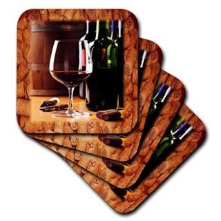 set-of-8-Soft - 3dRose cst_62548_2 Share Some Wine with Me-Soft Coasters Set of 