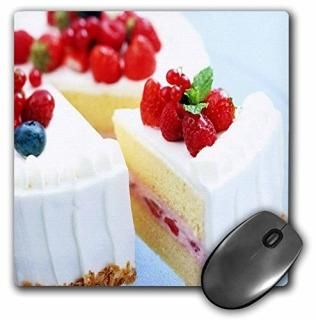 3drose LLC 8?x 8?x 0.25ޥѥåɡХ˥饱with Strawberries  MP _ 62561?_ 1?