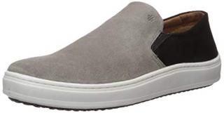 Brothers United Men's Genuine Leather Luxury Slip On Venetian SneakerBlack/Light