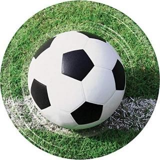 Creative Converting 8 Count Sports Fanatic Soccer Sturdy Style Paper Dinner Plat
