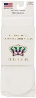 Celeste Stein Therapeutic Compression Socks White 8-15 mmhg 1-Pair