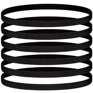 12 Pieces Thin Elastic Sports Headbands Skinny Athletic Hair Bands Yoga Head Ban