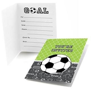 GOAAAL - Soccer - Fill In Baby Shower or Birthday Party Invitations 8 count