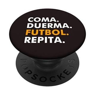 Coma Duerma Futbol Repita Funny Spanish Soccer Design PopSockets Grip and Stand 
