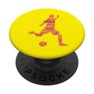 Soccer Player Typography Fonts Words Text Gift PopSockets Grip and Stand for Pho