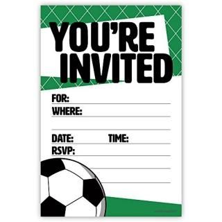 Soccer Party Invitations 20 Count with Envelopes