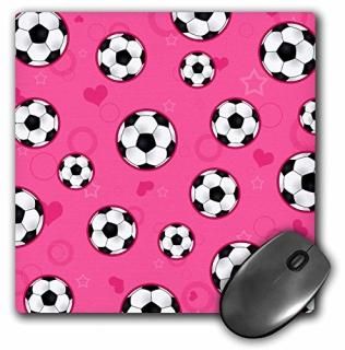 3drose LLC 8?x 8?x 0.25ޥѥåɡ襤ԥSoccer Star Print MP 110757?_ 1?