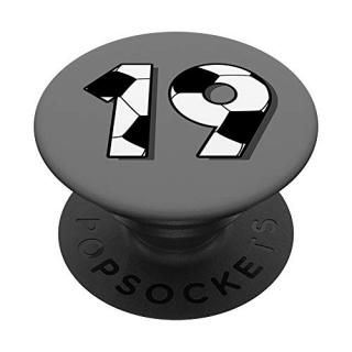 Funny Soccer Football Ball Number 19 Gift 19th Birthday PopSockets PopGrip Swapp