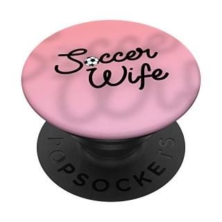 Soccer Wife Woman Girl Cute Script Love Graphic PopSockets Grip and Stand for Ph