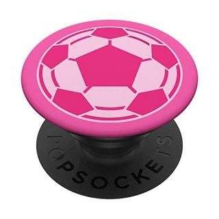 Soccer Pink Ball PopSockets PopGrip Swappable Grip for Phones & Tablets