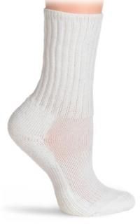 Thorlos Women's AX Max Cushion Fitness Crew Socks White Medium