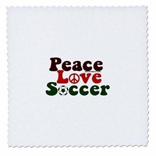 3dRose qs_16665_1 Peace Love å10 x 10