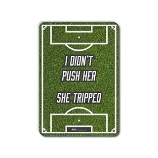 PetKa Signs and Graphics PKSC-0083-NA_10x14I Didn't Push her she Tripped Aluminu