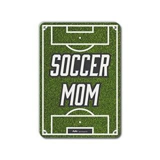 PetKa Signs and Graphics PKSC-0097-NA_10x14Soccer mom Aluminum Sign 10 x 14 Whit