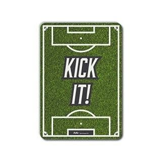PetKa Signs and Graphics PKSC-0087-NA_10x14Kick it! Aluminum Sign 10 x 14 White/