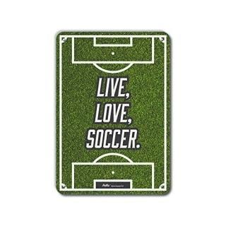 PetKa Signs and Graphics PKSC-0118-NA_10x14Live Love Soccer Aluminum Sign 10 x 1