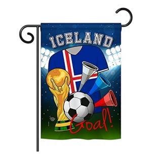 Ornament Collection G192098 World Cup Iceland Soccer Vertical Garden Flag 13 x 1