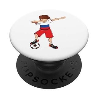 Dabbing Boy Russia Fan Dabbing Russian Soccer Boy Gift PopSockets Grip and Stand