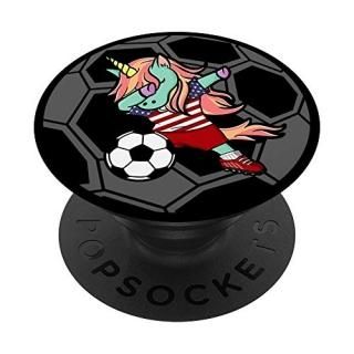 Unicorn Dabbing Soccer USA - US Football - Sport Lover Gift PopSockets PopGrip S