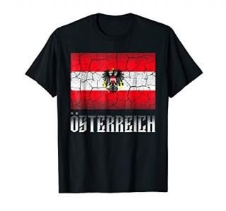 Osterreich T-shirt Flag Soccer Football Fan Jersey