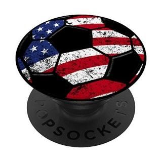 Soccer USA Flag Player Christmas Birthday Gift PopSockets PopGrip Swappable Grip