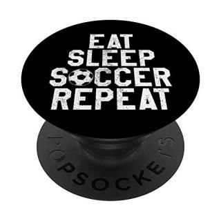 Eat Sleep Soccer Repeat - Soccer PopSockets PopGrip Swappable Grip for Phones & 