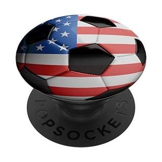 USA United States Flag Football Soccer Ball PopSockets PopGrip Swappable Grip fo