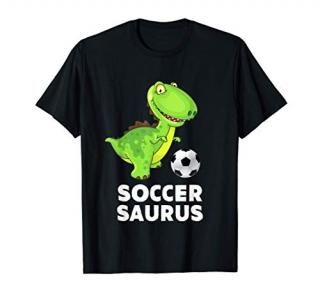 Soccersaurus Soccer Dinosaur TRex Kids Boys Girls Funny Gift T-Shirt