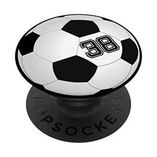 Soccer Player #38 Jersey No 38 Football Ball Gadget Gift PopSockets Grip and Sta