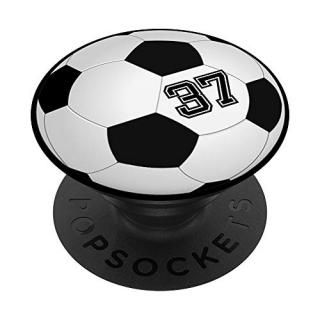 Soccer Player #37 Jersey No 37 Football Ball Gadget Gift PopSockets Grip and Sta