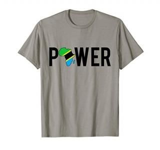 Africa Black African Power Tanzania Map T-Shirt