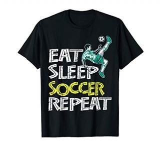 Soccer Gifts Shirt for Boys & Men Eat Sleep Soccer Tee T-Shirt