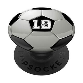 Soccer Ball #19 for Soccer or Football Player PopSockets PopGrip Swappable Grip 